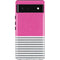 Pink and Grey Stripes Pixel Cases